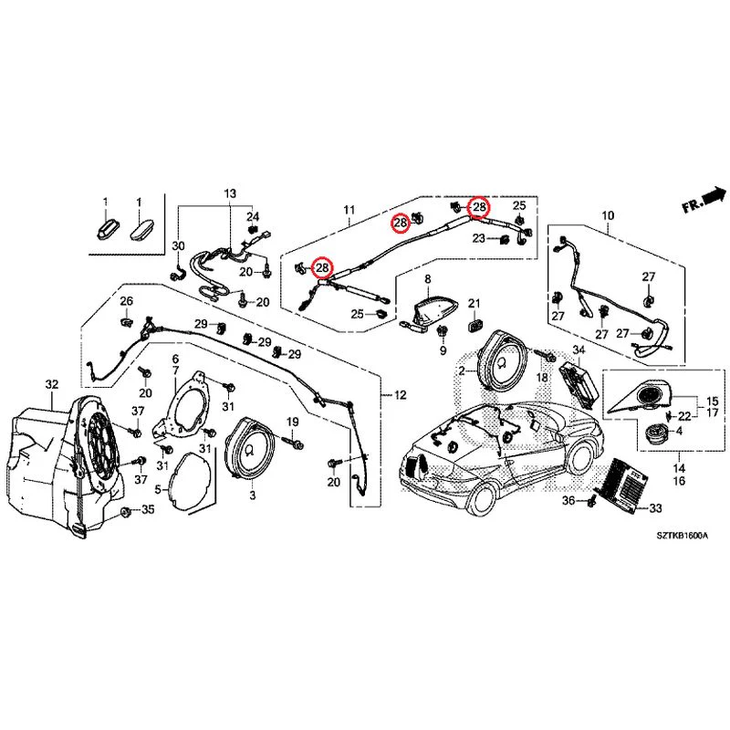 [NEW] JDM HONDA CR-Z ZF2 2014 Antenna/Speakers GENUINE OEM - Image 38