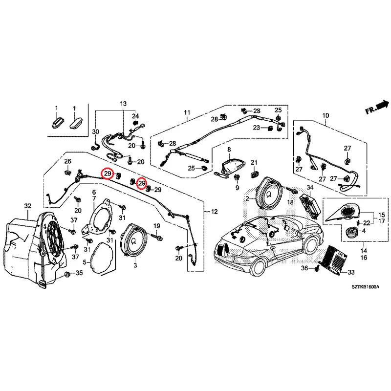 [NEW] JDM HONDA CR-Z ZF2 2014 Antenna/Speakers GENUINE OEM - Image 39