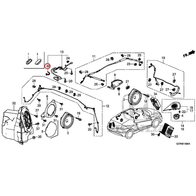[NEW] JDM HONDA CR-Z ZF2 2014 Antenna/Speakers GENUINE OEM - Image 40