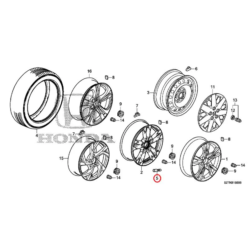 [NEW] JDM HONDA CR-Z ZF2 2014 Tire/Wheel Disc GENUINE OEM - Image 16