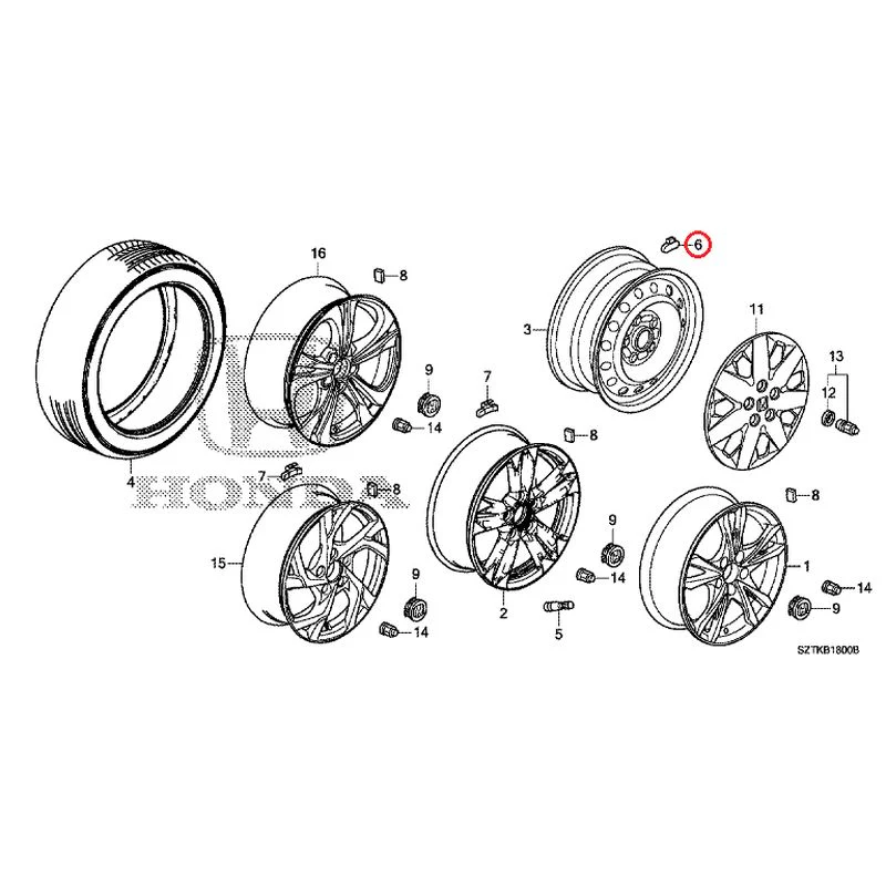 [NEW] JDM HONDA CR-Z ZF2 2014 Tire/Wheel Disc GENUINE OEM - Image 27