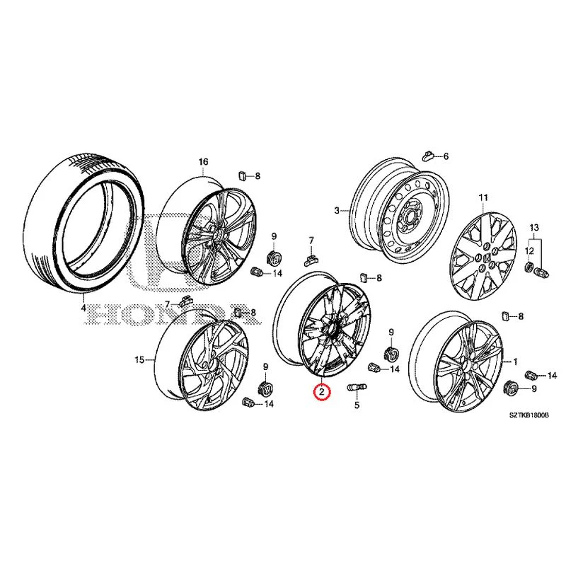[NEW] JDM HONDA CR-Z ZF2 2014 Tire/Wheel Disc GENUINE OEM - Image 3