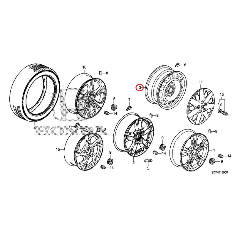 [NEW] JDM HONDA CR-Z ZF2 2014 Tire/Wheel Disc GENUINE OEM - Image 4