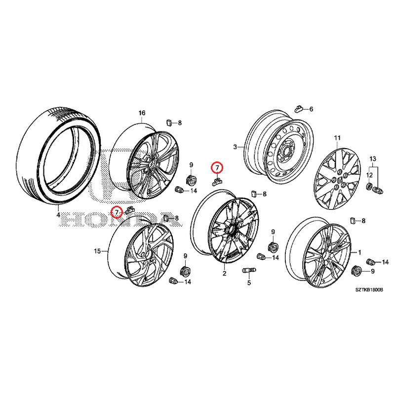 [NEW] JDM HONDA CR-Z ZF2 2014 Tire/Wheel Disc GENUINE OEM - Image 42