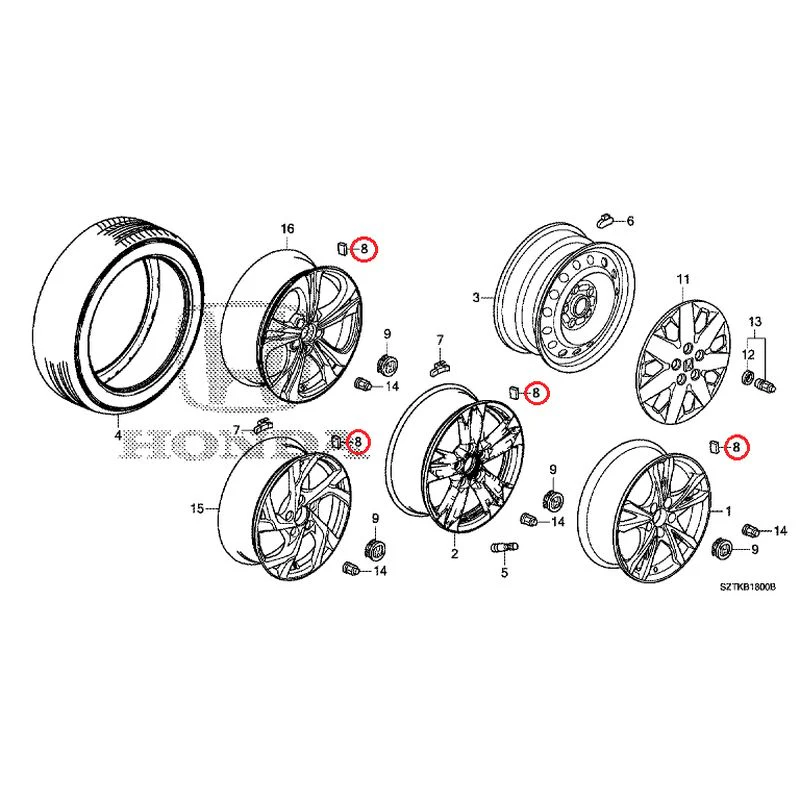 [NEW] JDM HONDA CR-Z ZF2 2014 Tire/Wheel Disc GENUINE OEM - Image 48