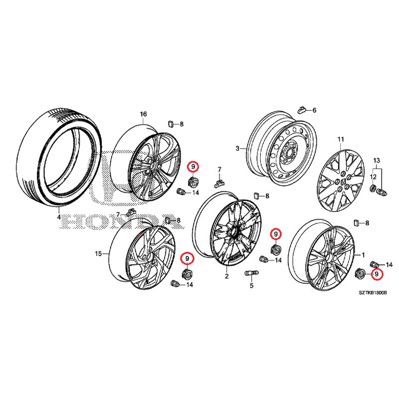 [NEW] JDM HONDA CR-Z ZF2 2014 Tire/Wheel Disc GENUINE OEM - Image 65