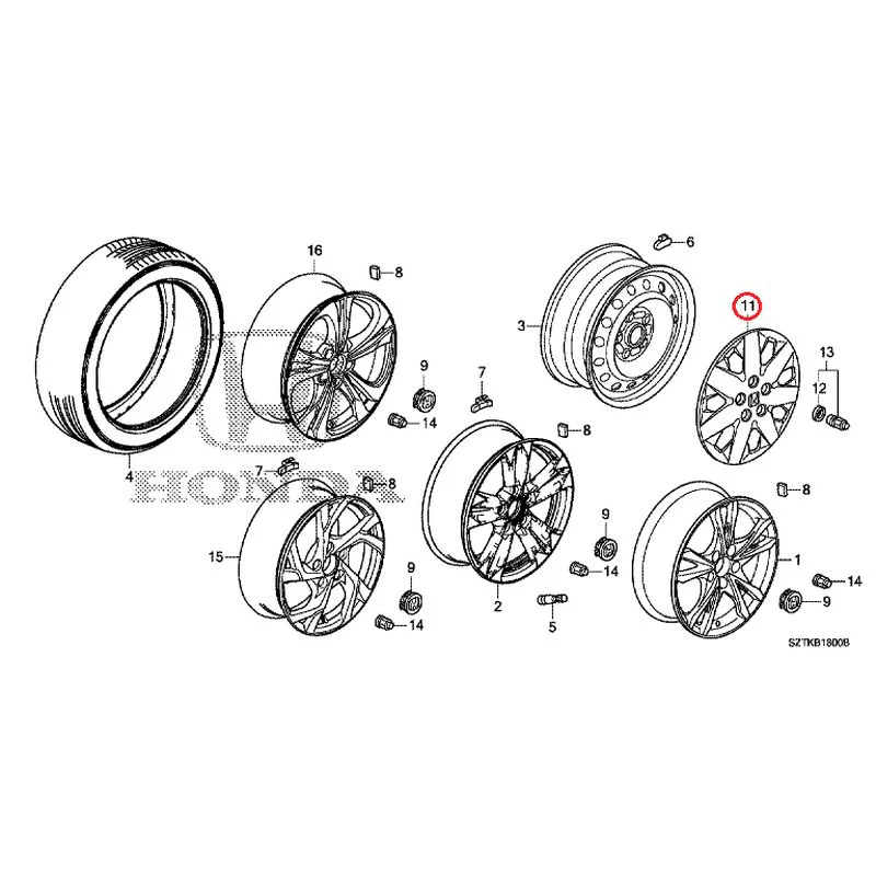 [NEW] JDM HONDA CR-Z ZF2 2014 Tire/Wheel Disc GENUINE OEM - Image 66
