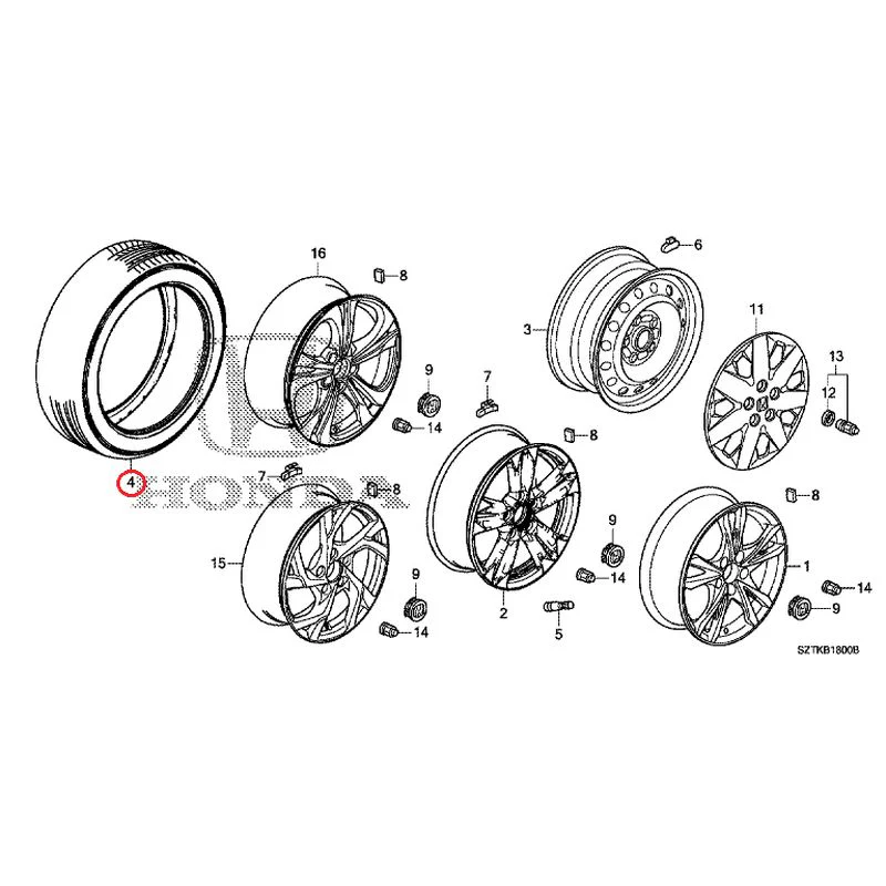 [NEW] JDM HONDA CR-Z ZF2 2014 Tire/Wheel Disc GENUINE OEM - Image 7