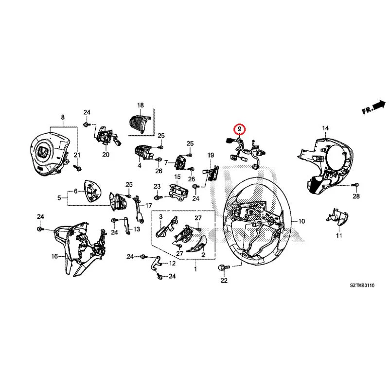 [NEW] JDM HONDA CR-Z ZF2 2014 Steering Wheel (SRS) GENUINE OEM - Image 11
