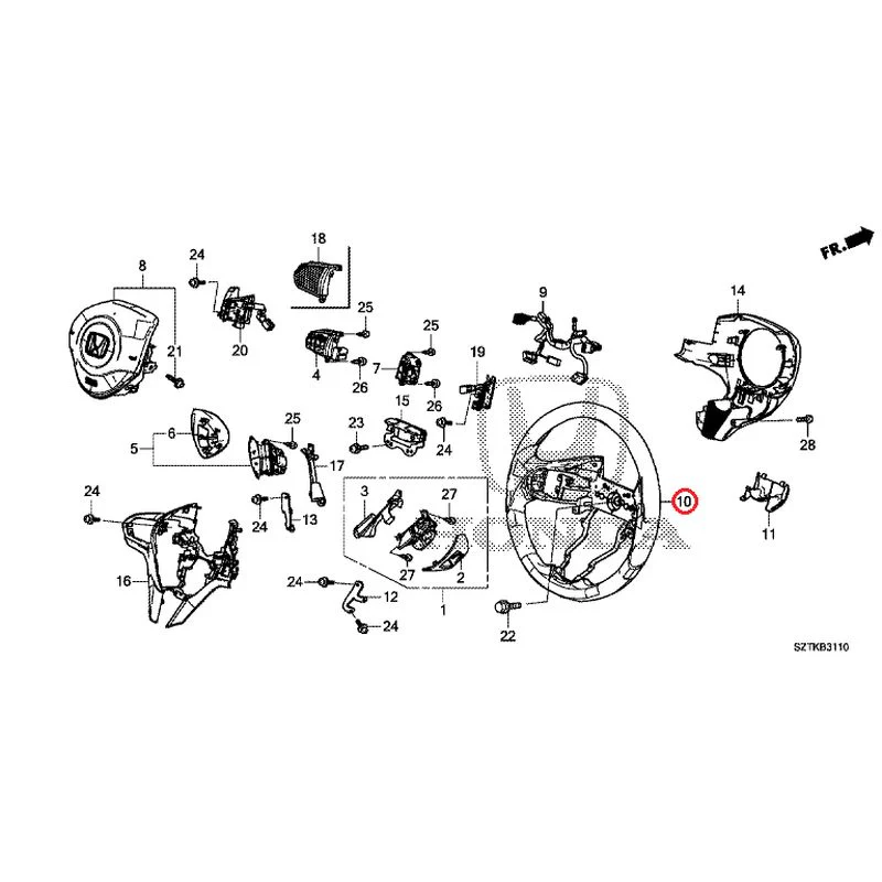 [NEW] JDM HONDA CR-Z ZF2 2014 Steering Wheel (SRS) GENUINE OEM - Image 13