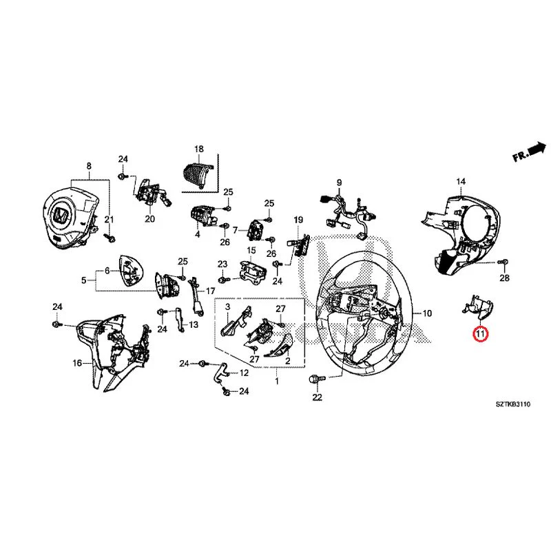 [NEW] JDM HONDA CR-Z ZF2 2014 Steering Wheel (SRS) GENUINE OEM - Image 14