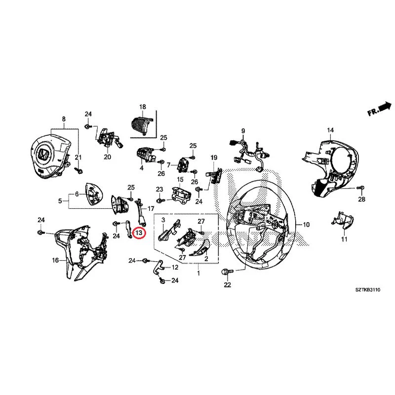 [NEW] JDM HONDA CR-Z ZF2 2014 Steering Wheel (SRS) GENUINE OEM - Image 16
