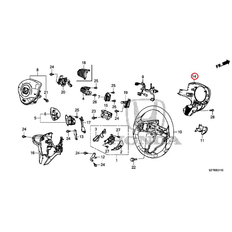 [NEW] JDM HONDA CR-Z ZF2 2014 Steering Wheel (SRS) GENUINE OEM - Image 18