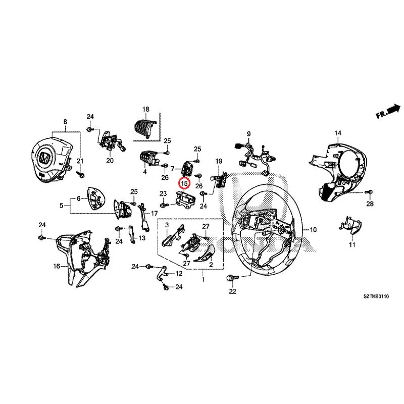 [NEW] JDM HONDA CR-Z ZF2 2014 Steering Wheel (SRS) GENUINE OEM - Image 19