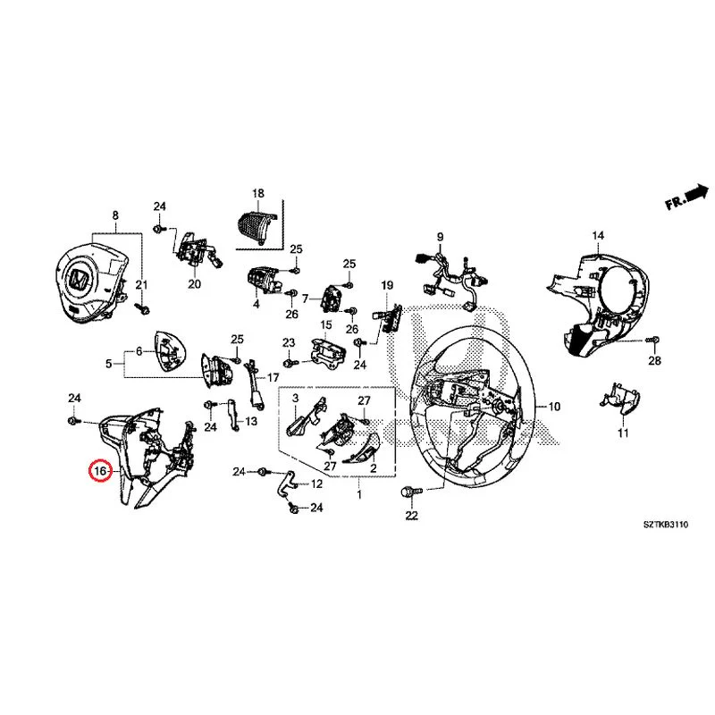 [NEW] JDM HONDA CR-Z ZF2 2014 Steering Wheel (SRS) GENUINE OEM - Image 20