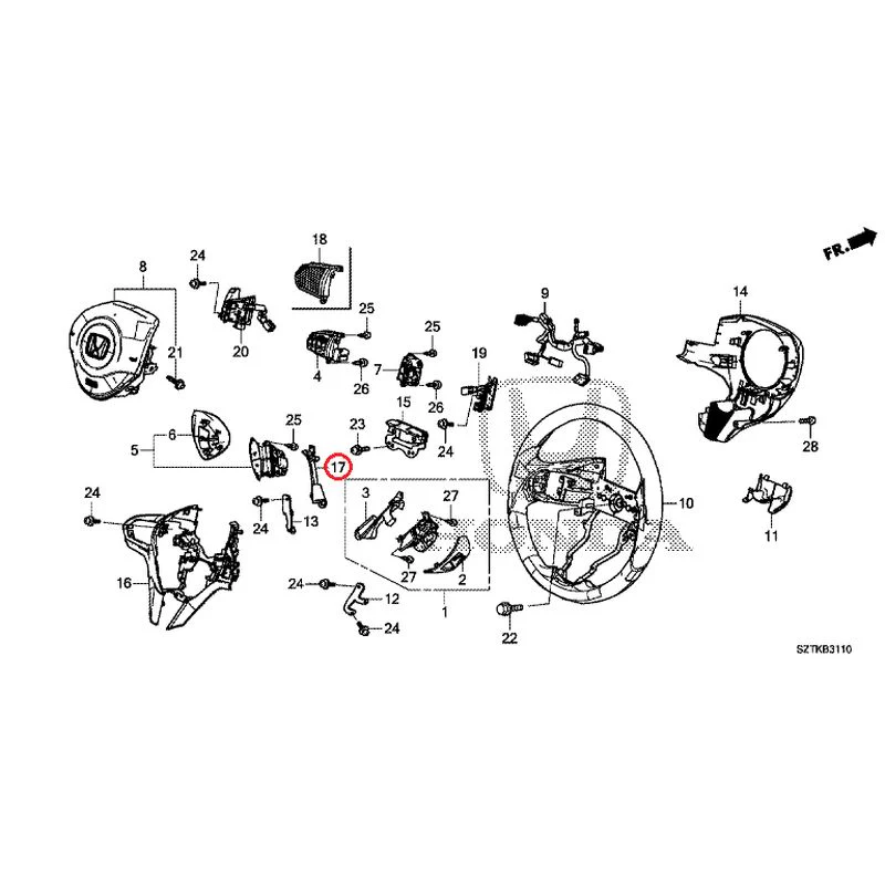 [NEW] JDM HONDA CR-Z ZF2 2014 Steering Wheel (SRS) GENUINE OEM - Image 21
