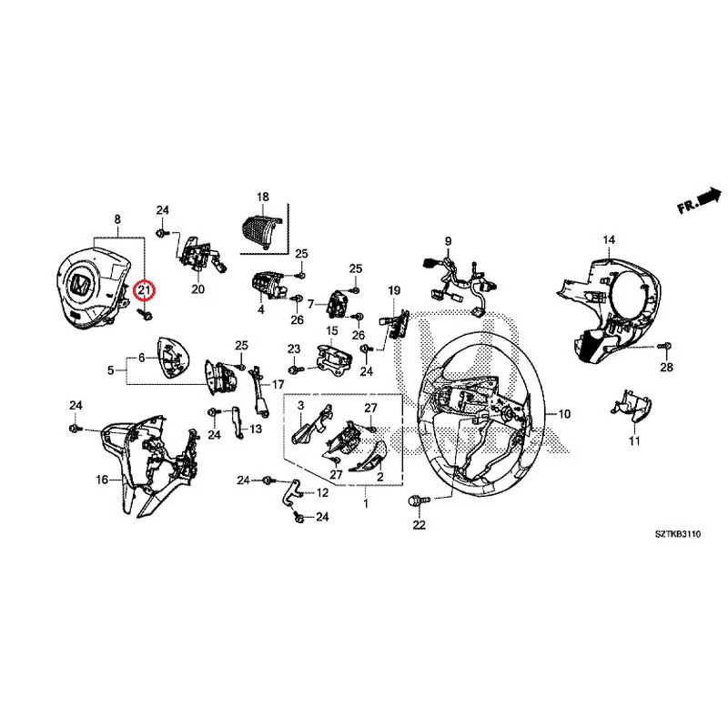 [NEW] JDM HONDA CR-Z ZF2 2014 Steering Wheel (SRS) GENUINE OEM - Image 23