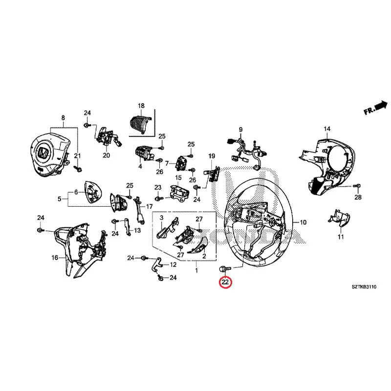 [NEW] JDM HONDA CR-Z ZF2 2014 Steering Wheel (SRS) GENUINE OEM - Image 24