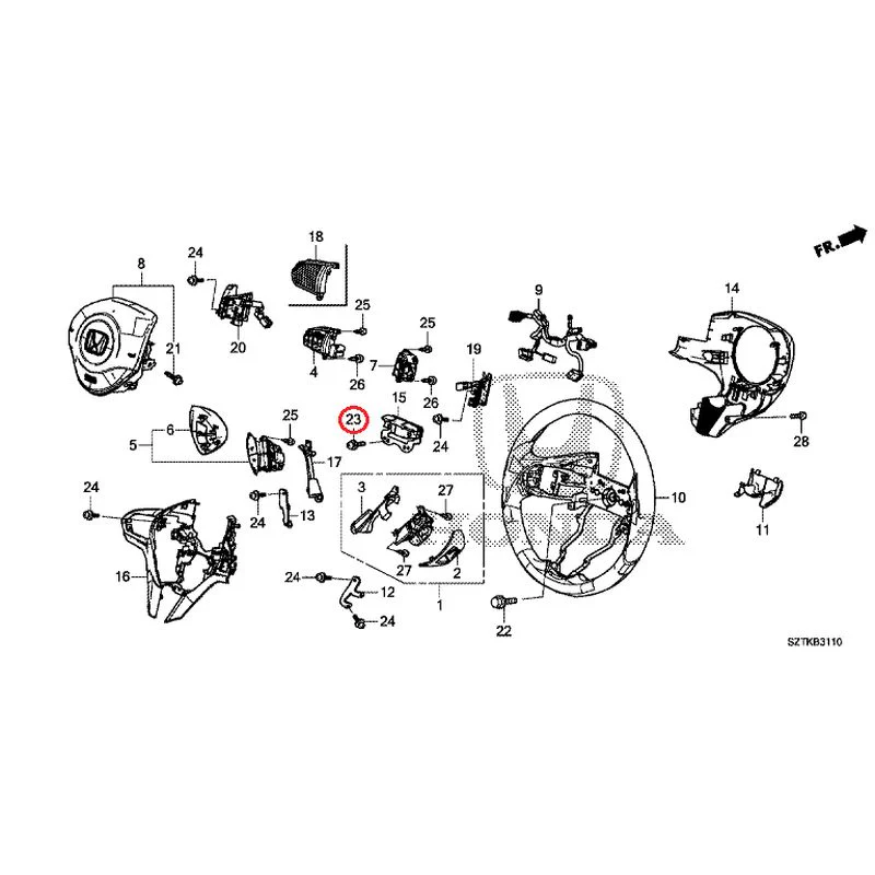 [NEW] JDM HONDA CR-Z ZF2 2014 Steering Wheel (SRS) GENUINE OEM - Image 25