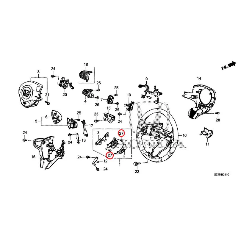 [NEW] JDM HONDA CR-Z ZF2 2014 Steering Wheel (SRS) GENUINE OEM - Image 29