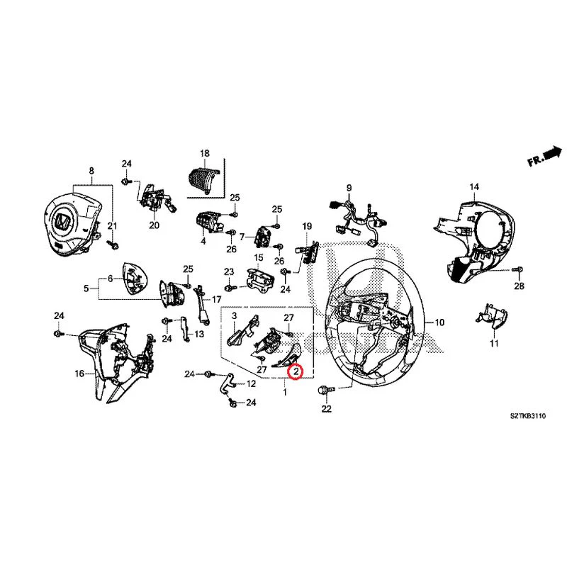 [NEW] JDM HONDA CR-Z ZF2 2014 Steering Wheel (SRS) GENUINE OEM - Image 3
