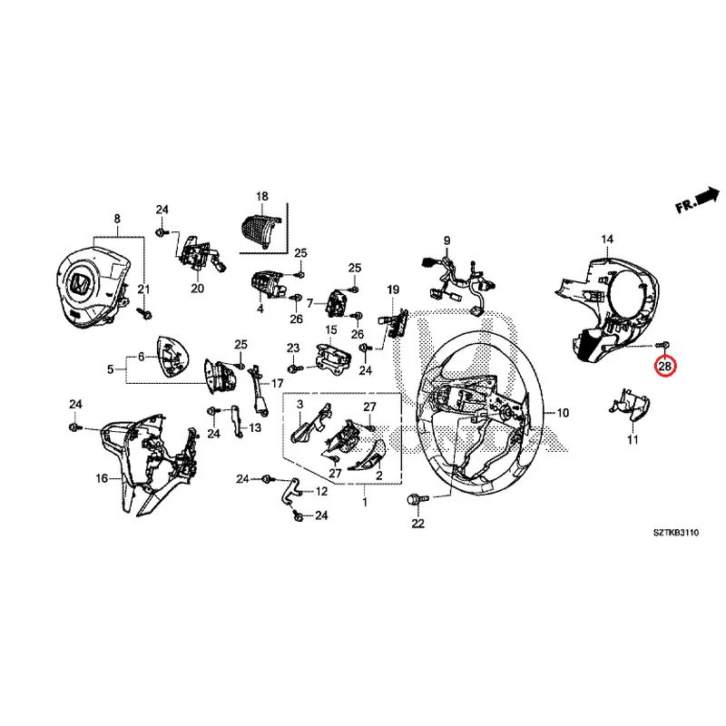 [NEW] JDM HONDA CR-Z ZF2 2014 Steering Wheel (SRS) GENUINE OEM - Image 30
