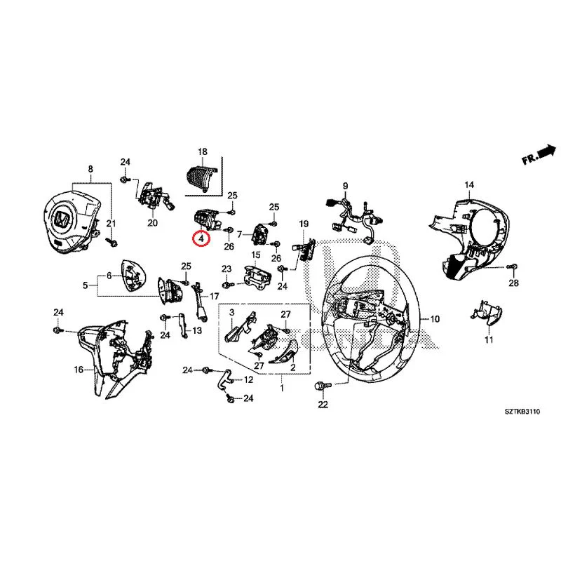 [NEW] JDM HONDA CR-Z ZF2 2014 Steering Wheel (SRS) GENUINE OEM - Image 5