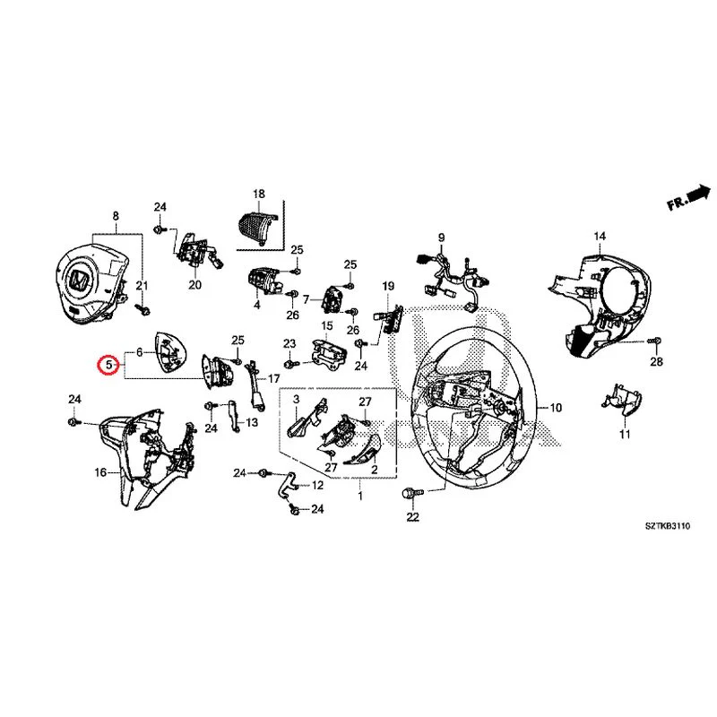 [NEW] JDM HONDA CR-Z ZF2 2014 Steering Wheel (SRS) GENUINE OEM - Image 6