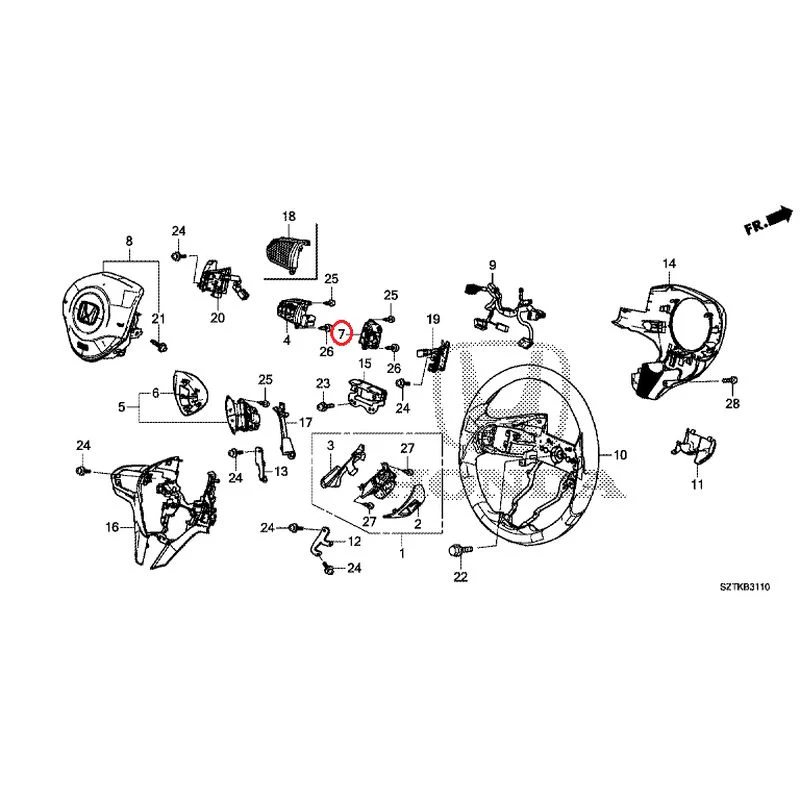 [NEW] JDM HONDA CR-Z ZF2 2014 Steering Wheel (SRS) GENUINE OEM - Image 8