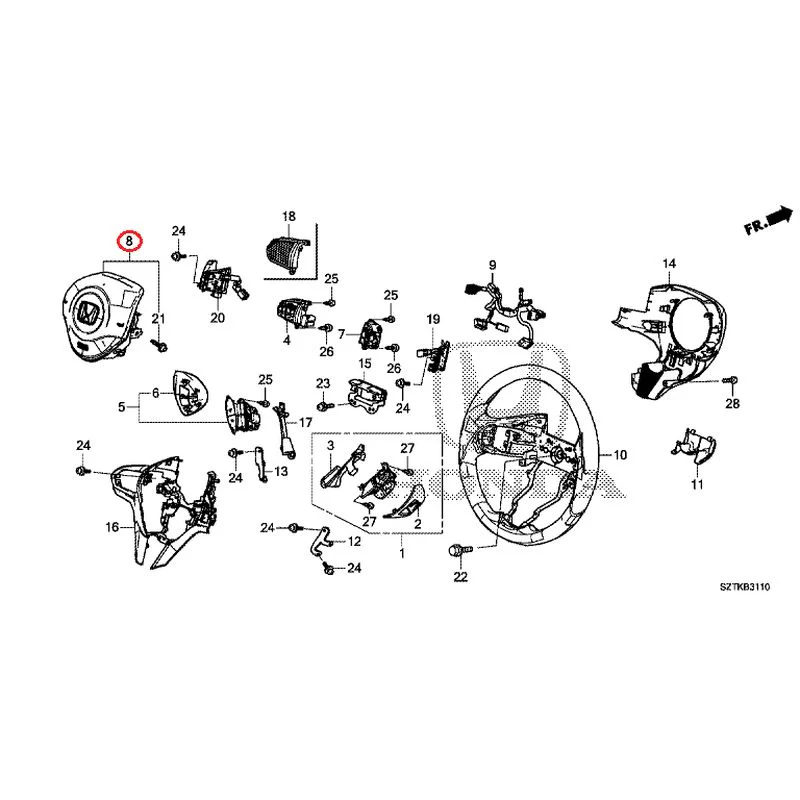 [NEW] JDM HONDA CR-Z ZF2 2014 Steering Wheel (SRS) GENUINE OEM - Image 9