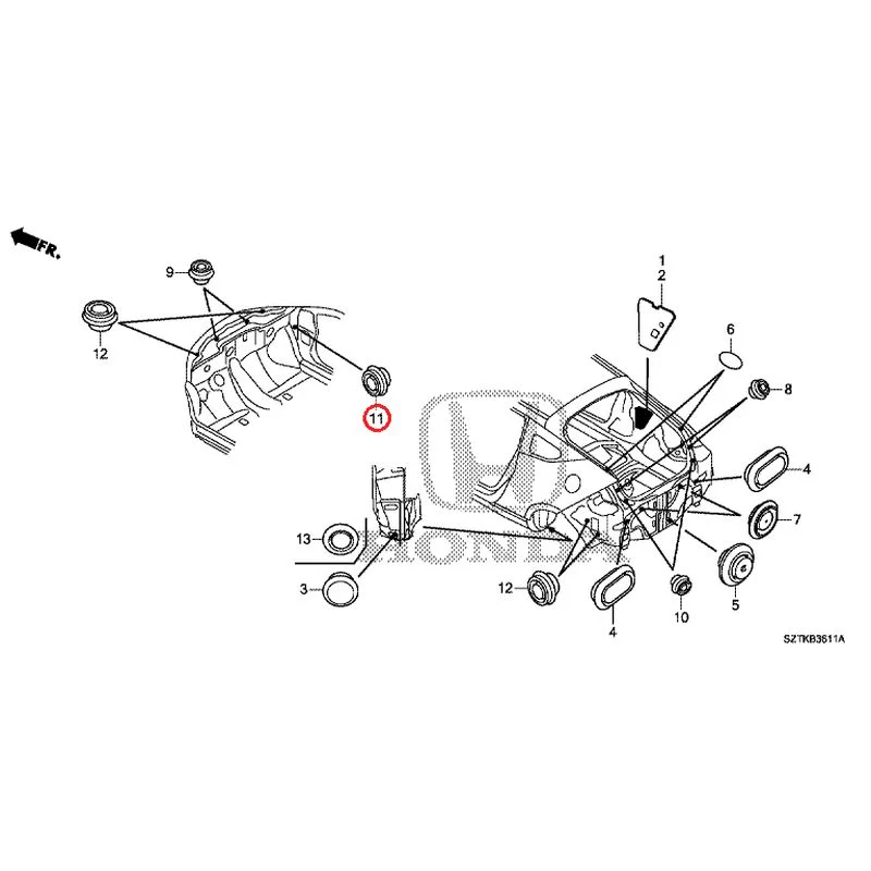 [NEW] JDM HONDA CR-Z ZF2 2014 Grommets (Rear) GENUINE OEM - Image 11