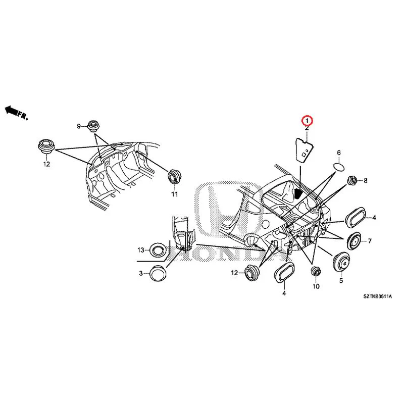 [NEW] JDM HONDA CR-Z ZF2 2014 Grommets (Rear) GENUINE OEM - Image 2