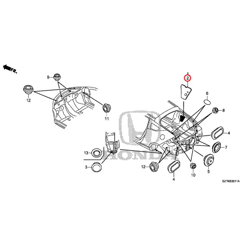[NEW] JDM HONDA CR-Z ZF2 2014 Grommets (Rear) GENUINE OEM - Image 3