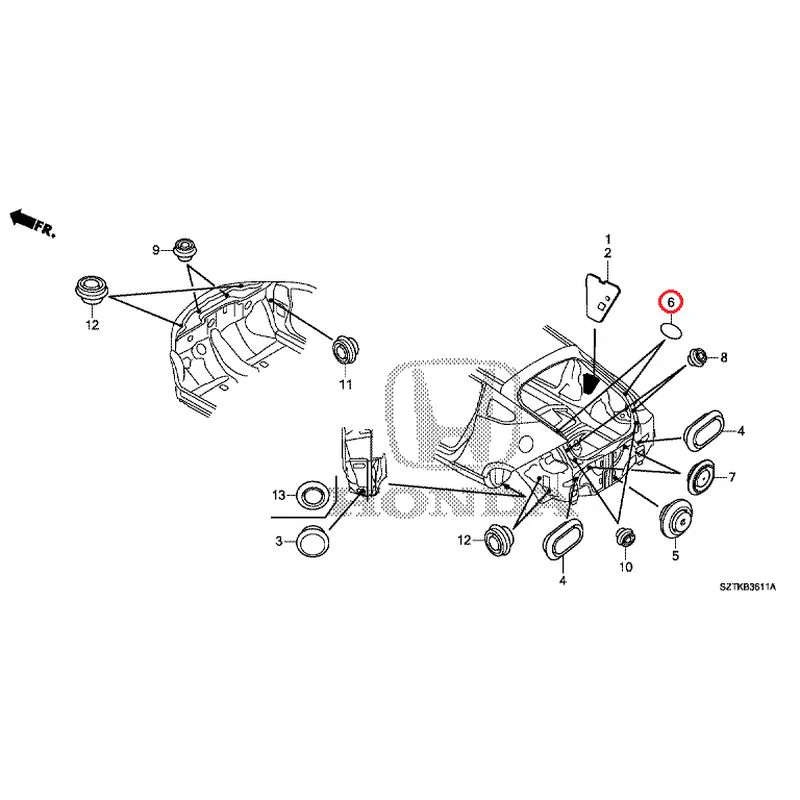 [NEW] JDM HONDA CR-Z ZF2 2014 Grommets (Rear) GENUINE OEM - Image 6