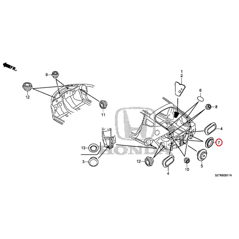[NEW] JDM HONDA CR-Z ZF2 2014 Grommets (Rear) GENUINE OEM - Image 7