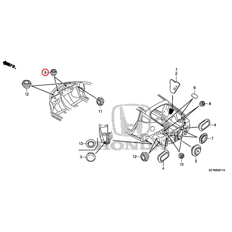 [NEW] JDM HONDA CR-Z ZF2 2014 Grommets (Rear) GENUINE OEM - Image 9