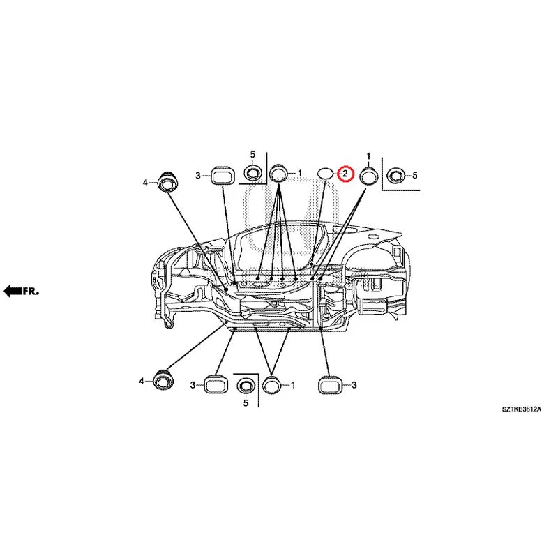 [NEW] JDM HONDA CR-Z ZF2 2014 Grommet (Lower) GENUINE OEM - Image 2