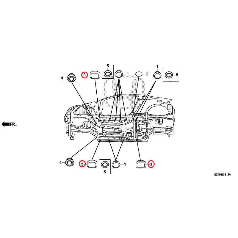 [NEW] JDM HONDA CR-Z ZF2 2014 Grommet (Lower) GENUINE OEM - Image 3