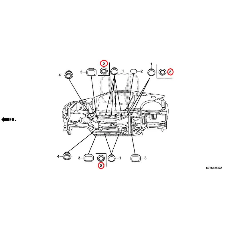 [NEW] JDM HONDA CR-Z ZF2 2014 Grommet (Lower) GENUINE OEM - Image 5