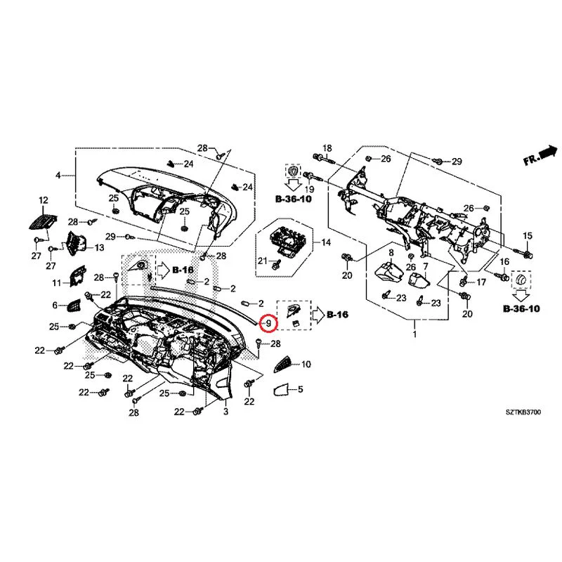 [NEW] JDM HONDA CR-Z ZF2 2014 Instrument panel GENUINE OEM - Image 10
