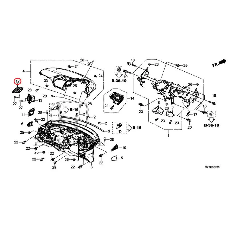 [NEW] JDM HONDA CR-Z ZF2 2014 Instrument panel GENUINE OEM - Image 13