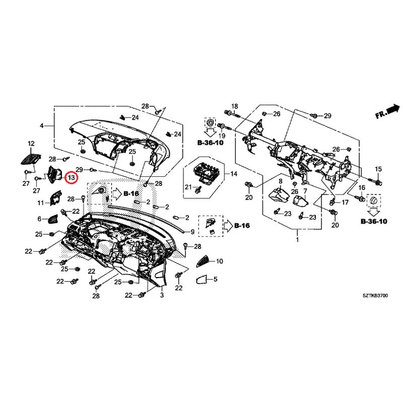 [NEW] JDM HONDA CR-Z ZF2 2014 Instrument panel GENUINE OEM - Image 14