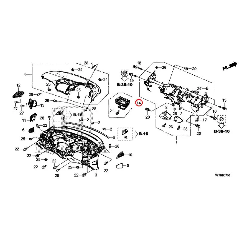 [NEW] JDM HONDA CR-Z ZF2 2014 Instrument panel GENUINE OEM - Image 15