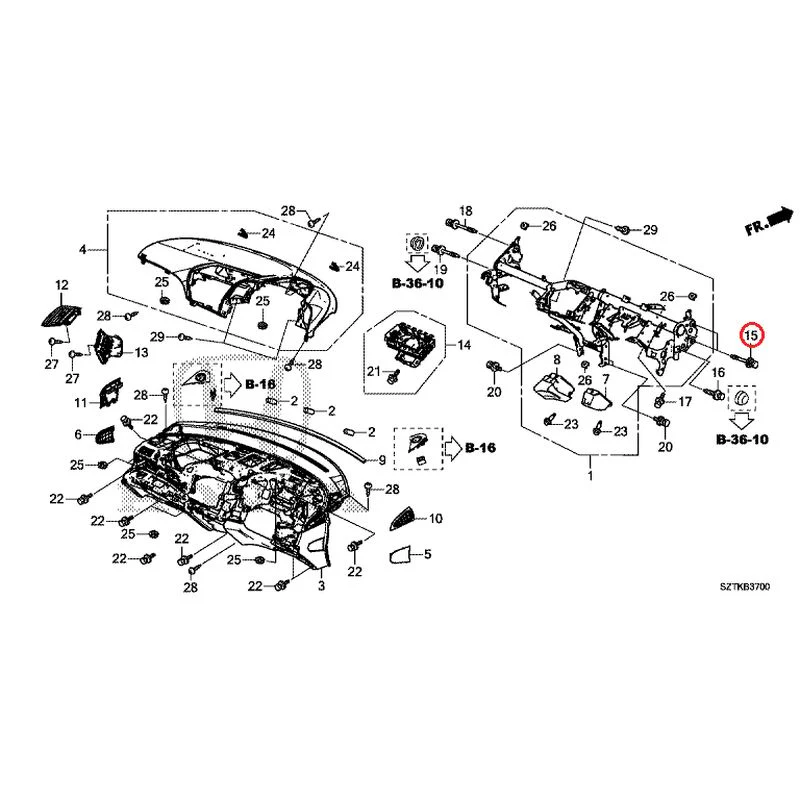 [NEW] JDM HONDA CR-Z ZF2 2014 Instrument panel GENUINE OEM - Image 16