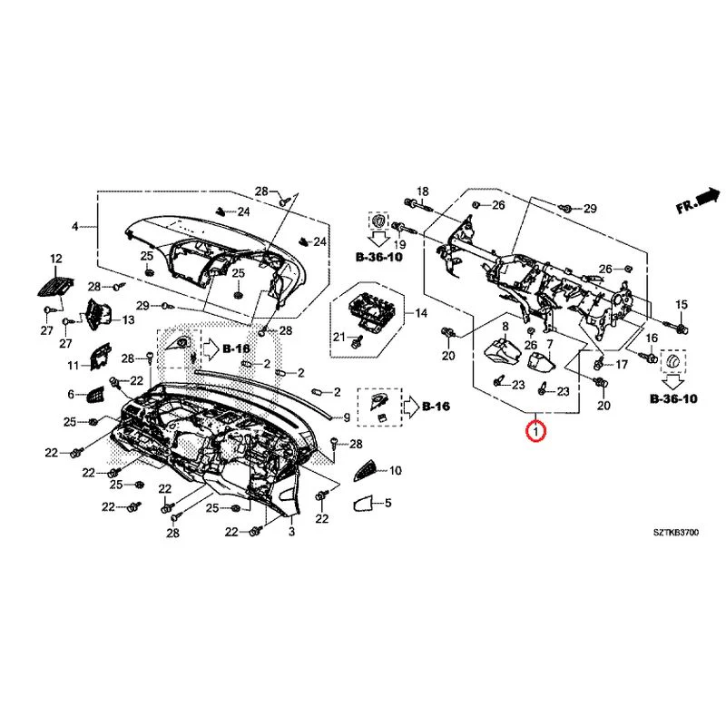 [NEW] JDM HONDA CR-Z ZF2 2014 Instrument panel GENUINE OEM - Image 2