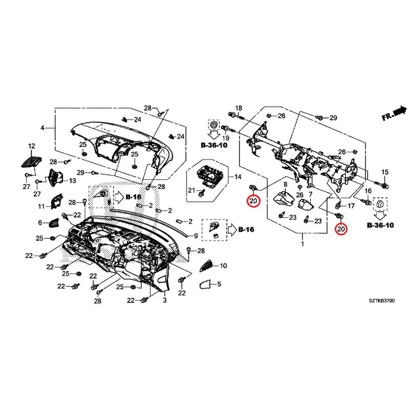 [NEW] JDM HONDA CR-Z ZF2 2014 Instrument panel GENUINE OEM - Image 21