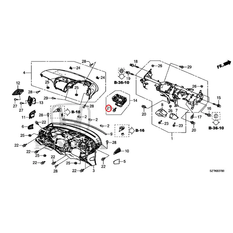 [NEW] JDM HONDA CR-Z ZF2 2014 Instrument panel GENUINE OEM - Image 22