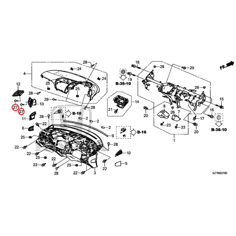 [NEW] JDM HONDA CR-Z ZF2 2014 Instrument panel GENUINE OEM - Image 28
