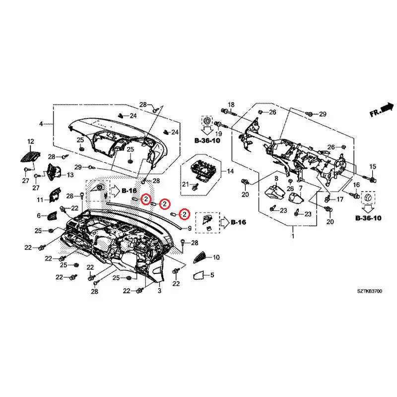 [NEW] JDM HONDA CR-Z ZF2 2014 Instrument panel GENUINE OEM - Image 3