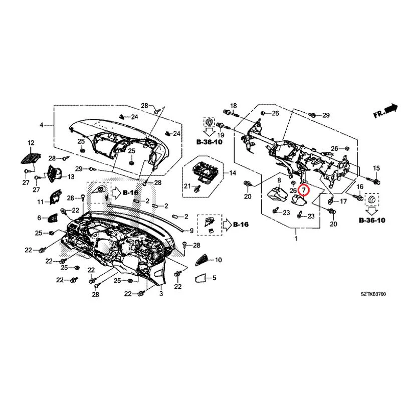 [NEW] JDM HONDA CR-Z ZF2 2014 Instrument panel GENUINE OEM - Image 8